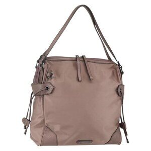 Authentic BURBERRY Shoulder Bag Nylon Pink Silver